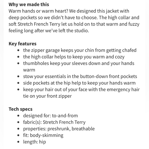 Lululemon It’s Happening Jacket Heathered Deep Coal Size 6 - Picture 4 of 16